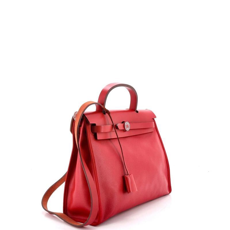 Hermes Herbag Zip Berline Vache Canvas and Leather 31 - 3