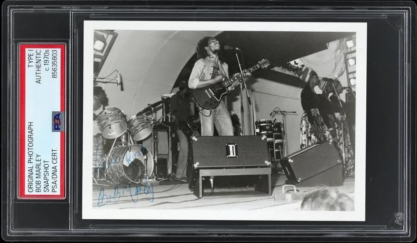 Bob Marley "Love Rasta" Signed Type 1 Original 1970's Photo PSA DNA RARE: Industry: Music,Signed: Yes,Autograph Authentication: Professional Sports (PSA/DNA),Object Type: Photograph,Original/Reproduction: Original