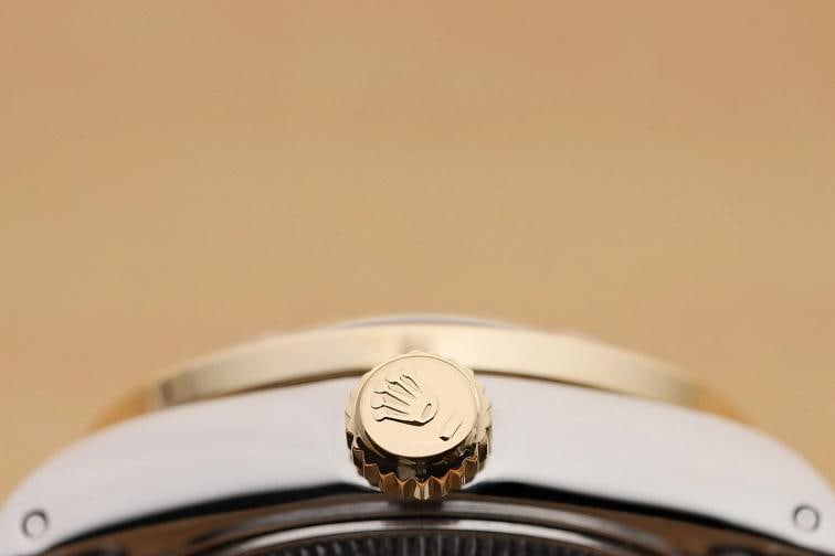 LADIES ROLEX DATEJUST 69173 FACTORY DIAMOND CHAMPAGNE DIAL 18K GOLD SS WATCH - 9
