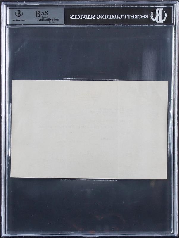 Harry Houdini Signed 5.5x8.25 1926 Letter On Personal Letterhead BAS Slabbed - 5
