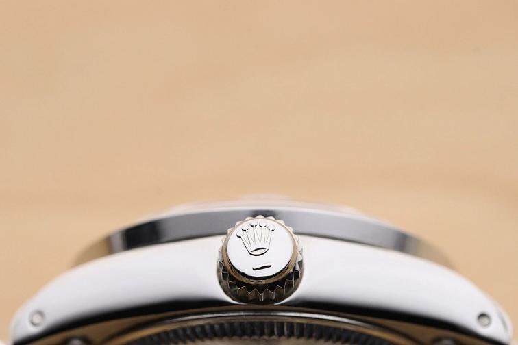 LADIES ROLEX DATE 6917 DIAMOND SAPPHIRE 18K WHITE GOLD STEEL BLUE DIAL WATCH - 8