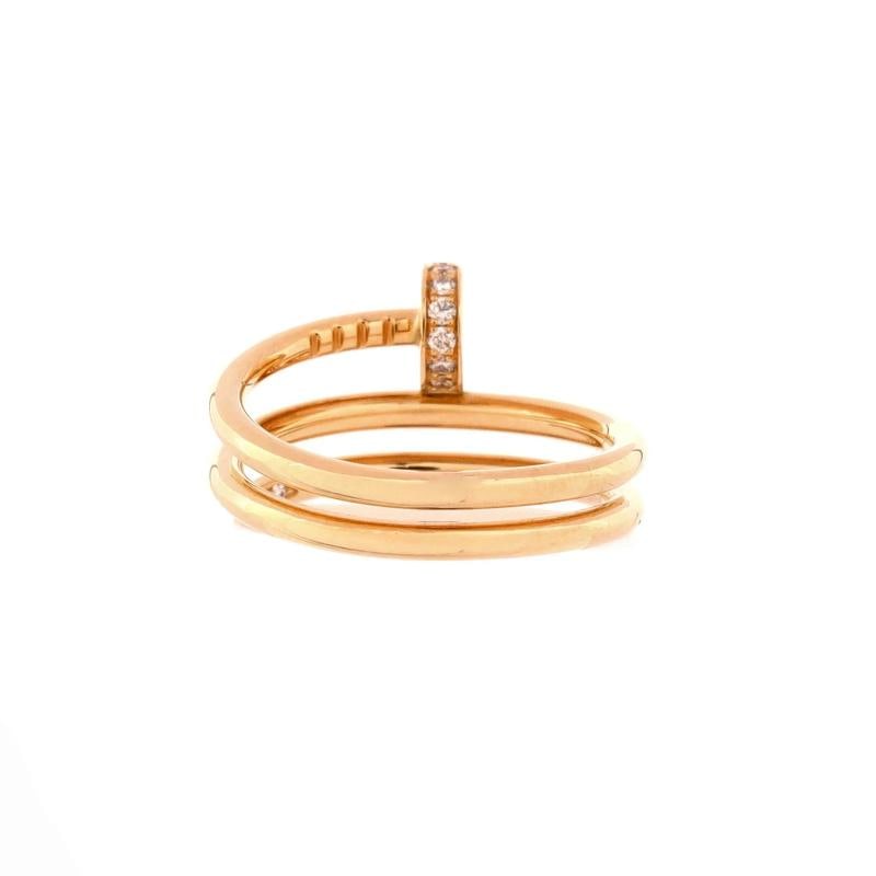 Cartier Juste un Clou Double Ring 18K Yellow Gold and Diamonds Small - 3