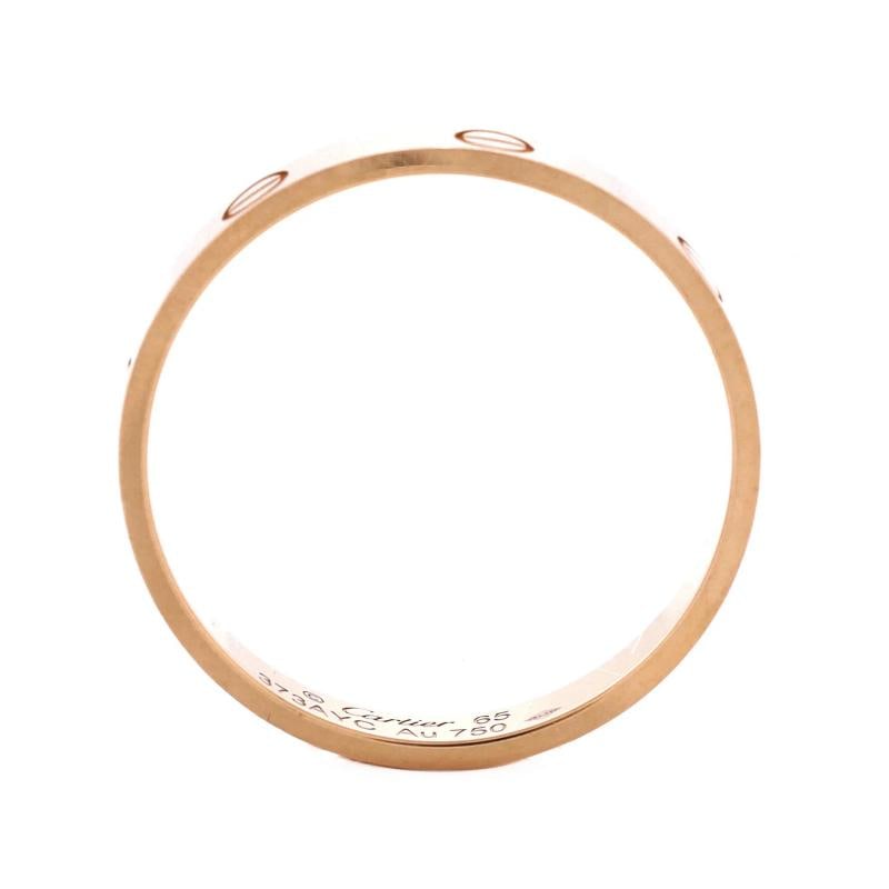 Cartier Love Wedding Band Ring 18K Rose Gold - 3