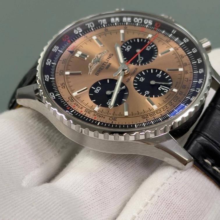 Breitling Navitimer B01 AB0138 43mm Copper Dial Stainless Steel Box Papers - 4