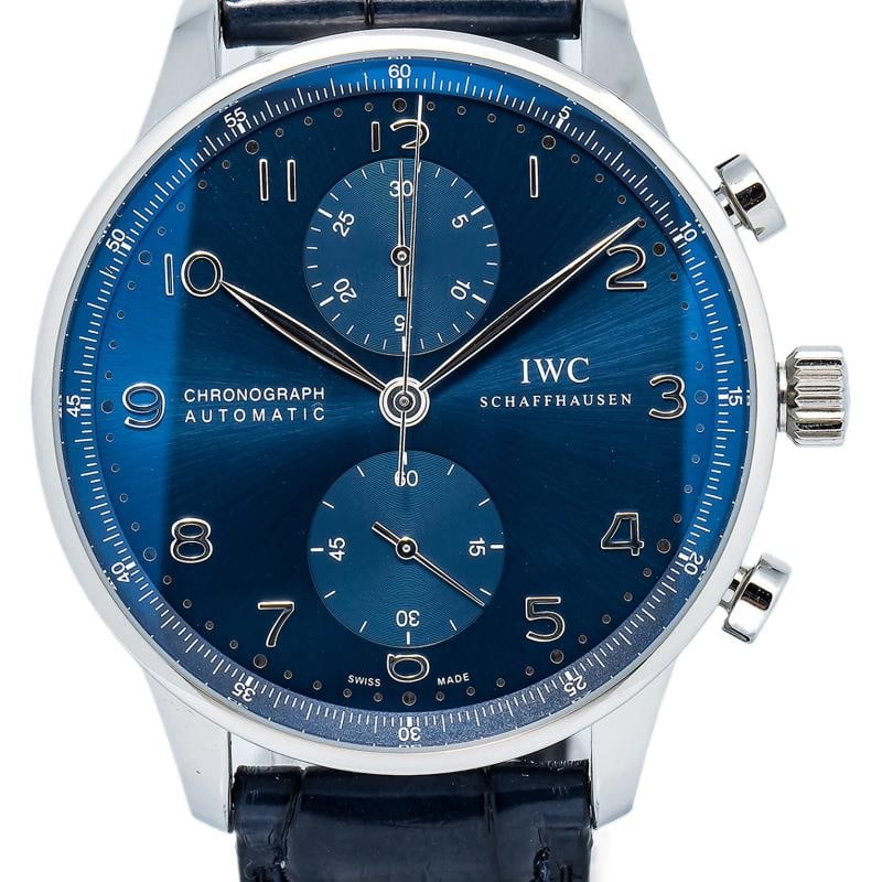 IWC Portuguese Chronograph IW371491 SS Blue Dial Auto Men's Watch 41mm - 2