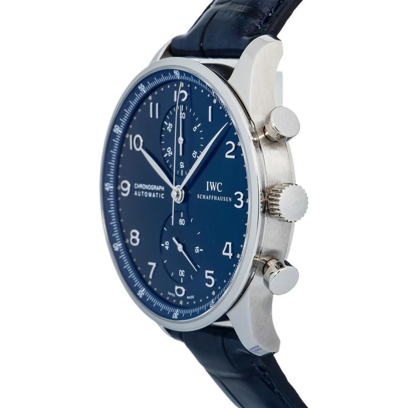 IWC Portuguese Chronograph IW371491 SS Blue Dial Auto Men's Watch 41mm - 3