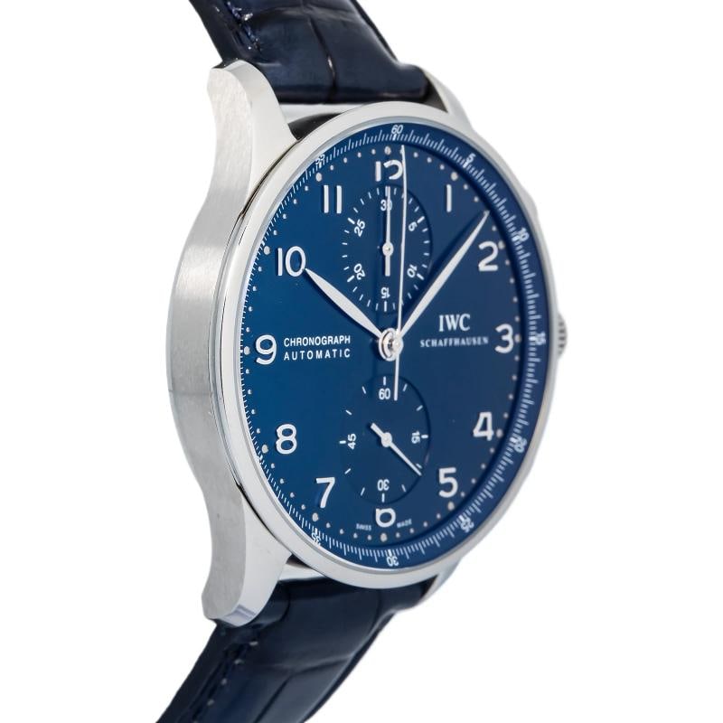 IWC Portuguese Chronograph IW371491 SS Blue Dial Auto Men's Watch 41mm - 4