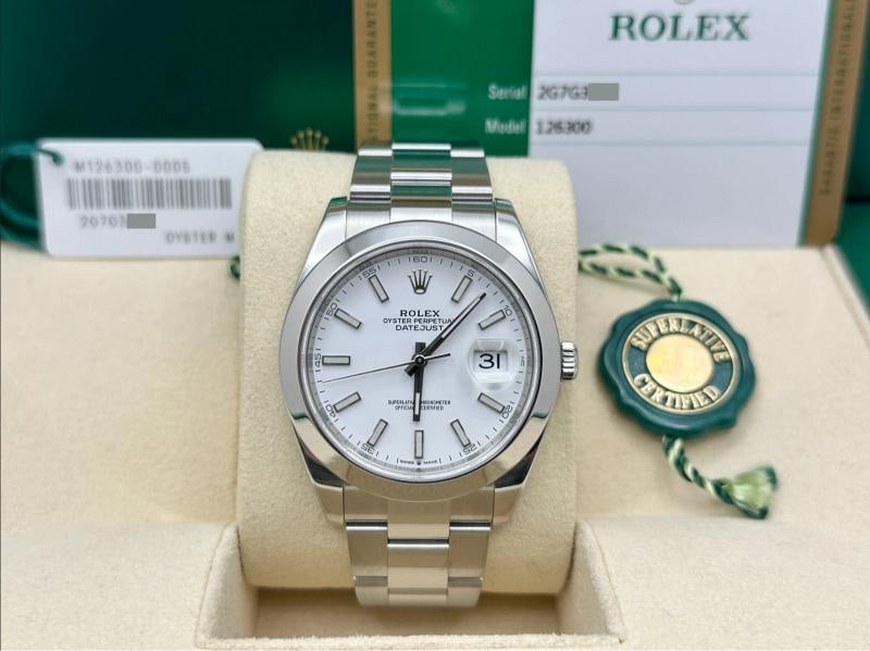 Rolex Datejust 41 126300 White Dial Stainless Steel Box Paper 2020 - 2