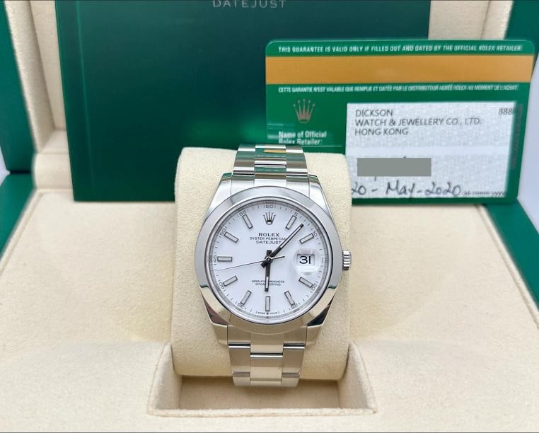 Rolex Datejust 41 126300 White Dial Stainless Steel Box Paper 2020 - 3