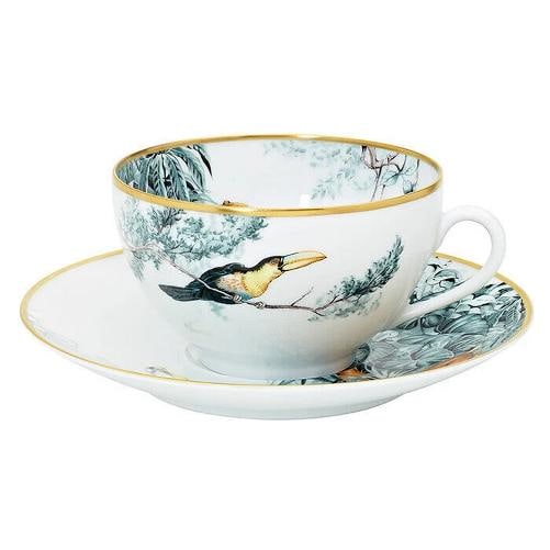 HERMES CARNETS D'EQUATEUR PAIR OF BREAKFAST CUP & SAUCERS #P038015P BRAND NIB FS: Condition: New: A brand-new, unused, unopened, undamaged item in its original packaging (where packaging is ... Read moreabout the conditionNew: A brand-new, unused, unopened, undamaged item in its