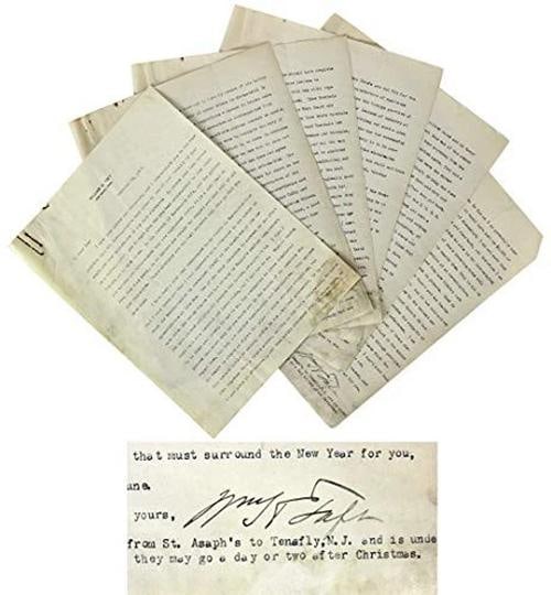 William H. Taft Signed 6 Page 8x10.5 Letter Dated December 24, 1917 BAS #A39056 - 11