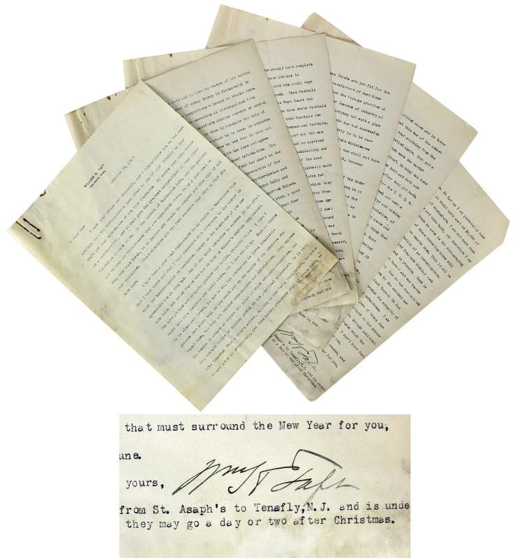 William H. Taft Signed 6 Page 8x10.5 Letter Dated December 24, 1917 BAS #A39056 (1 of 11)