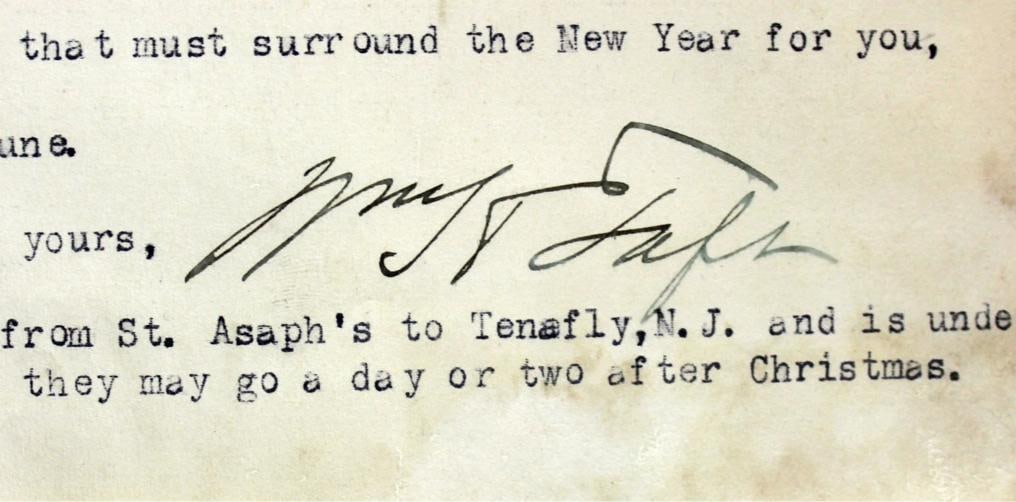 William H. Taft Signed 6 Page 8x10.5 Letter Dated December 24, 1917 BAS #A39056 - 2