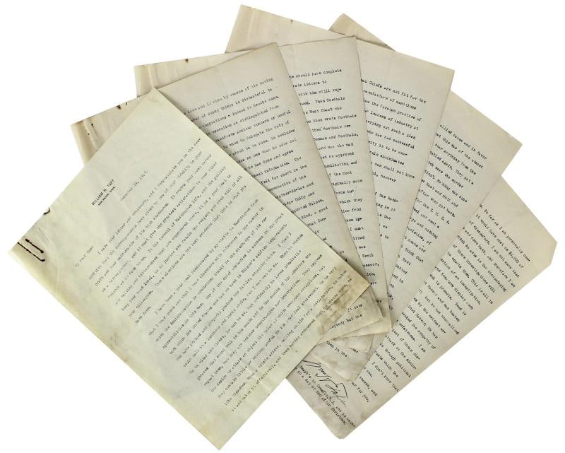 William H. Taft Signed 6 Page 8x10.5 Letter Dated December 24, 1917 BAS #A39056 - 3