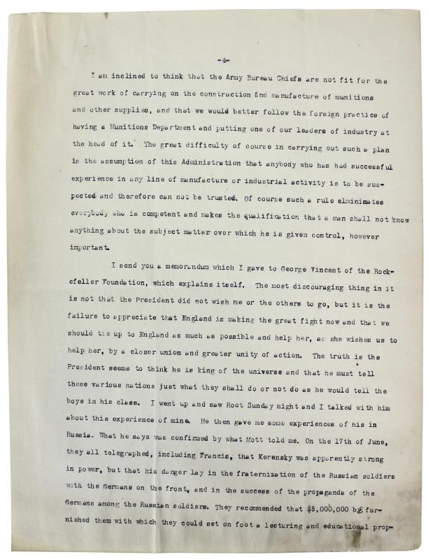 William H. Taft Signed 6 Page 8x10.5 Letter Dated December 24, 1917 BAS #A39056 - 7