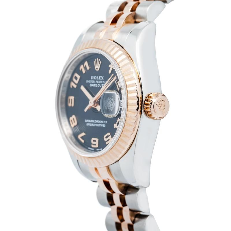Rolex Datejust 179171 MINT 18k Two Tone Rose Jubilee Black Dial Auto Ladies 26mm - 3
