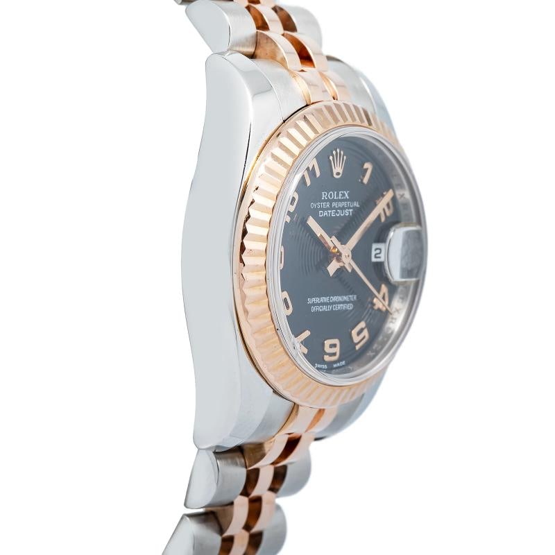 Rolex Datejust 179171 MINT 18k Two Tone Rose Jubilee Black Dial Auto Ladies 26mm - 4