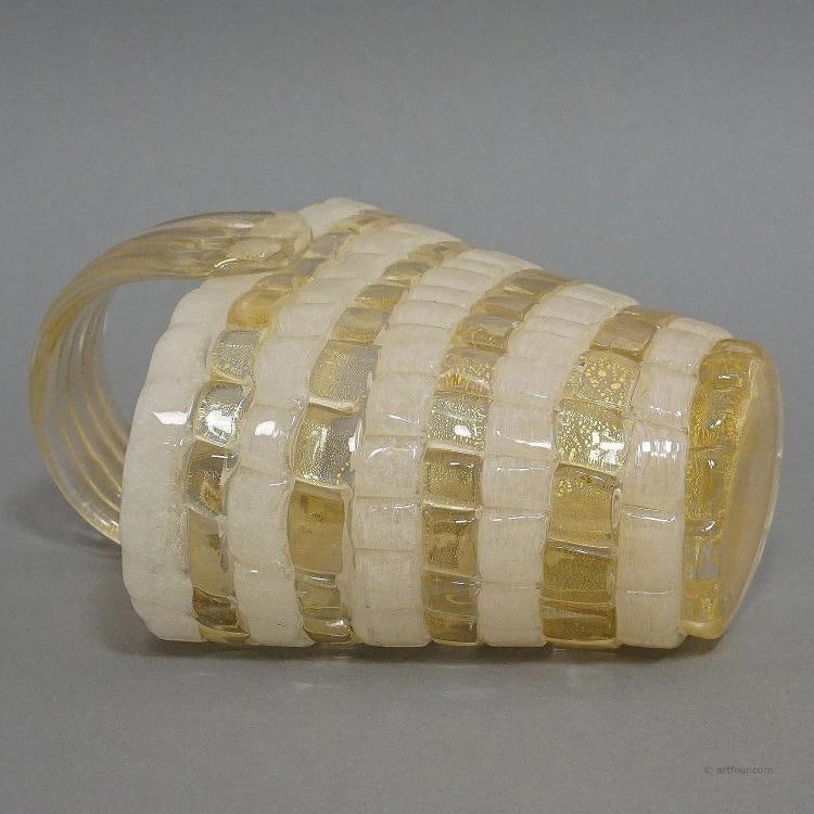 Ercole Barovier for Barovier & Toso Attr. Glass Basket circa 1940s - 6