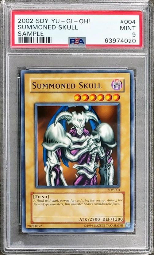 2002 SDY YU-GI-OH! Summond Skull #004 Sample Trading Card Grade 9! PSA Slabbed: Object Type: Trading card,Original/Reproduction: Original,Autograph Authentication: PSA,PRODUCT_COA: PSA,Country of Origin: United States