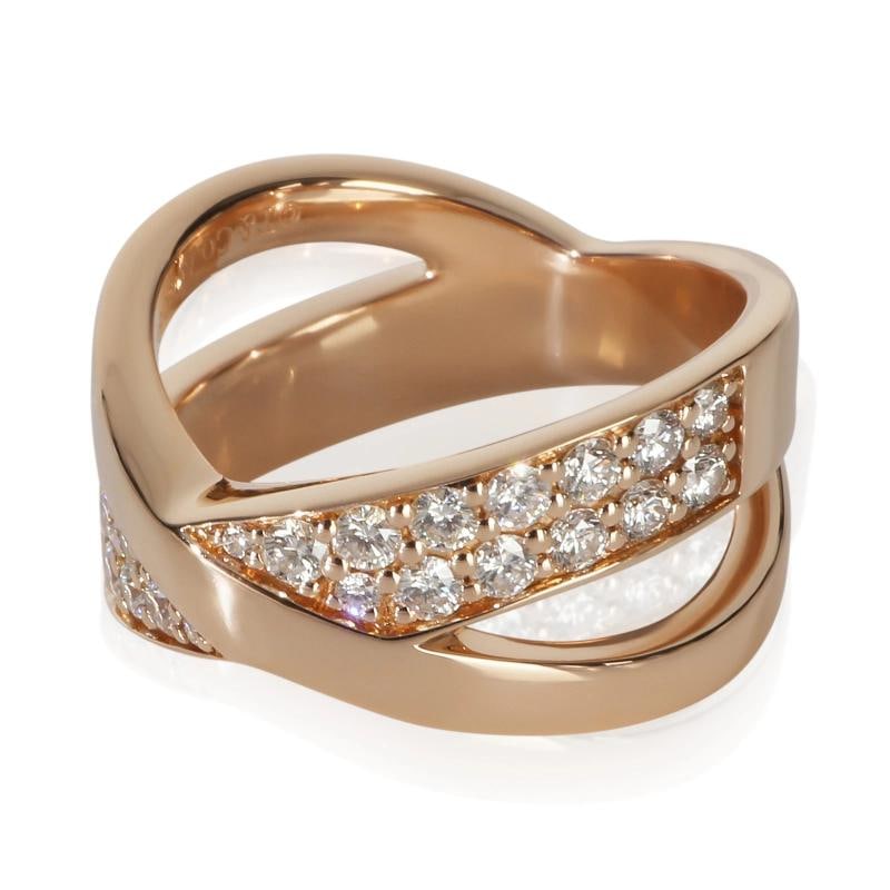 Tiffany & Co. Rose Gold Diamond Atlas X Wide Ring - 2