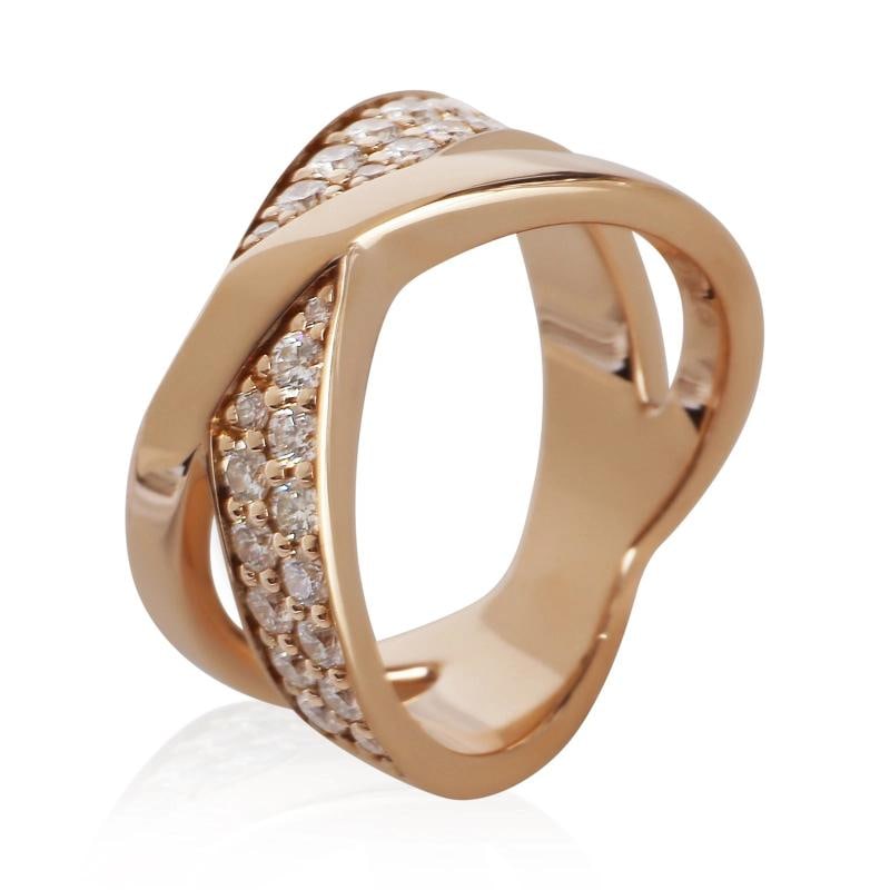 Tiffany & Co. Rose Gold Diamond Atlas X Wide Ring - 4
