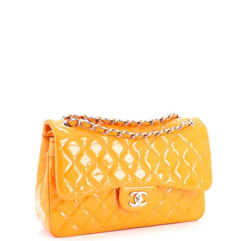 Chanel Classic Double Flap Bag Quilted Patent Jumbo - 2
