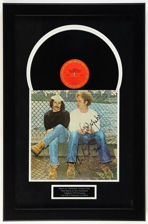 Simon & Garfunkel Signed Vinyl Record JSA COA Framed Paul Simon Art Garfunkel: Industry: Music,Signed: Yes,Autograph Authentication: James Spence (JSA),Object Type: Record,Original/Reproduction: Original,Country of Origin: United States