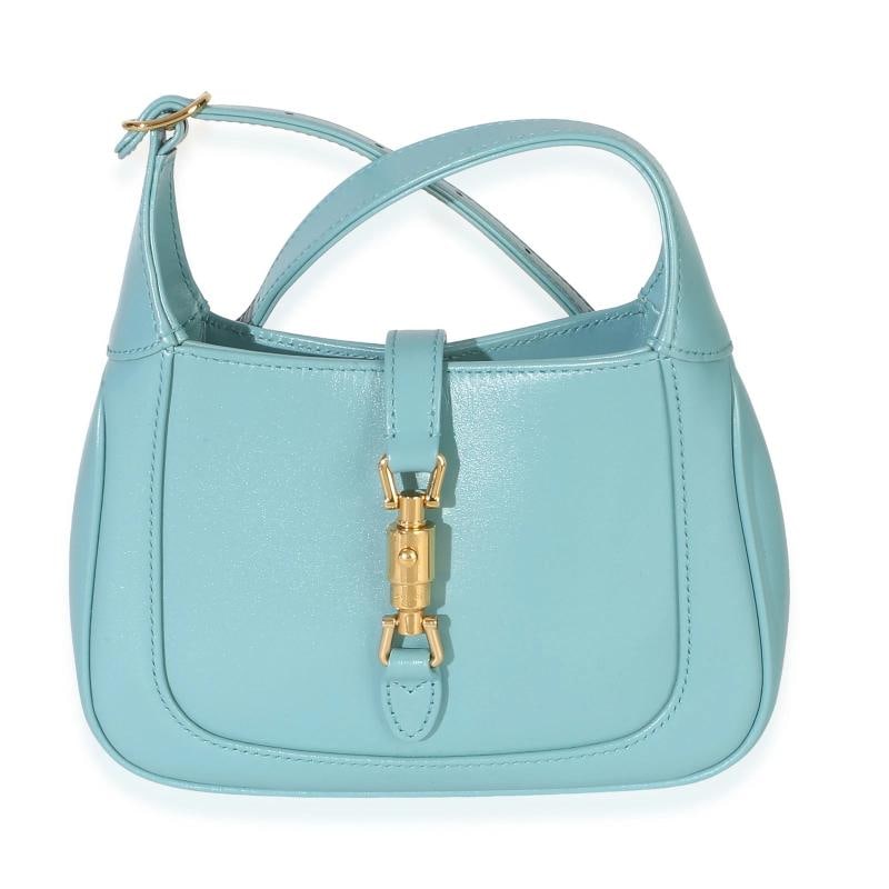 Gucci Dusty Azure Boarded Dyana Lux Calfskin Mini Jackie 1961 Hobo: Condition: Pre-owned - Good,Dimensions: 7.5 x 5 x 1,Handbag Accessories: Additional Strap;Dustbag,Bag Width: 7.5 in,Bag Depth: 1 in,Bag Height: 5 in,Department: Unisex,Style: Hobo,Material: