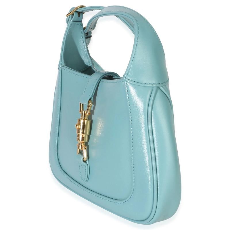 Gucci Dusty Azure Boarded Dyana Lux Calfskin Mini Jackie 1961 Hobo - 3