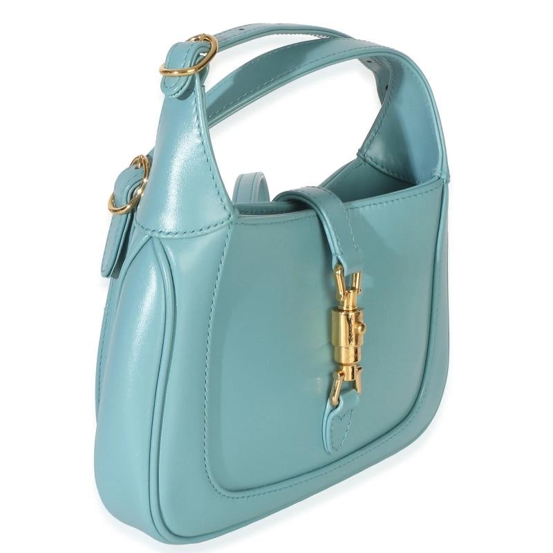 Gucci Dusty Azure Boarded Dyana Lux Calfskin Mini Jackie 1961 Hobo - 4