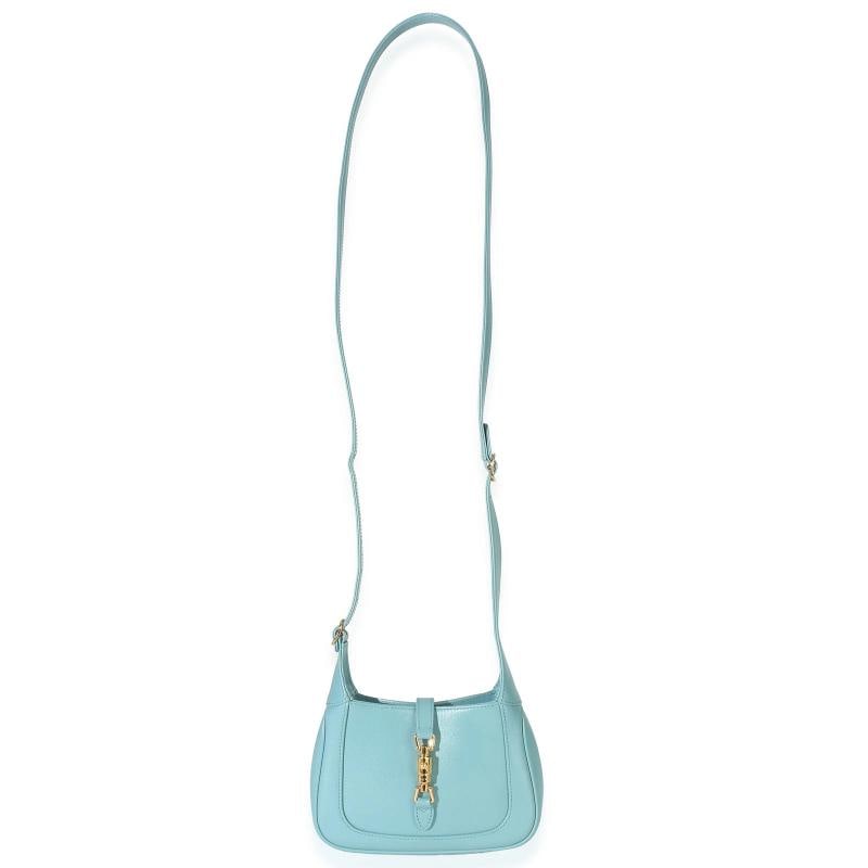 Gucci Dusty Azure Boarded Dyana Lux Calfskin Mini Jackie 1961 Hobo - 6