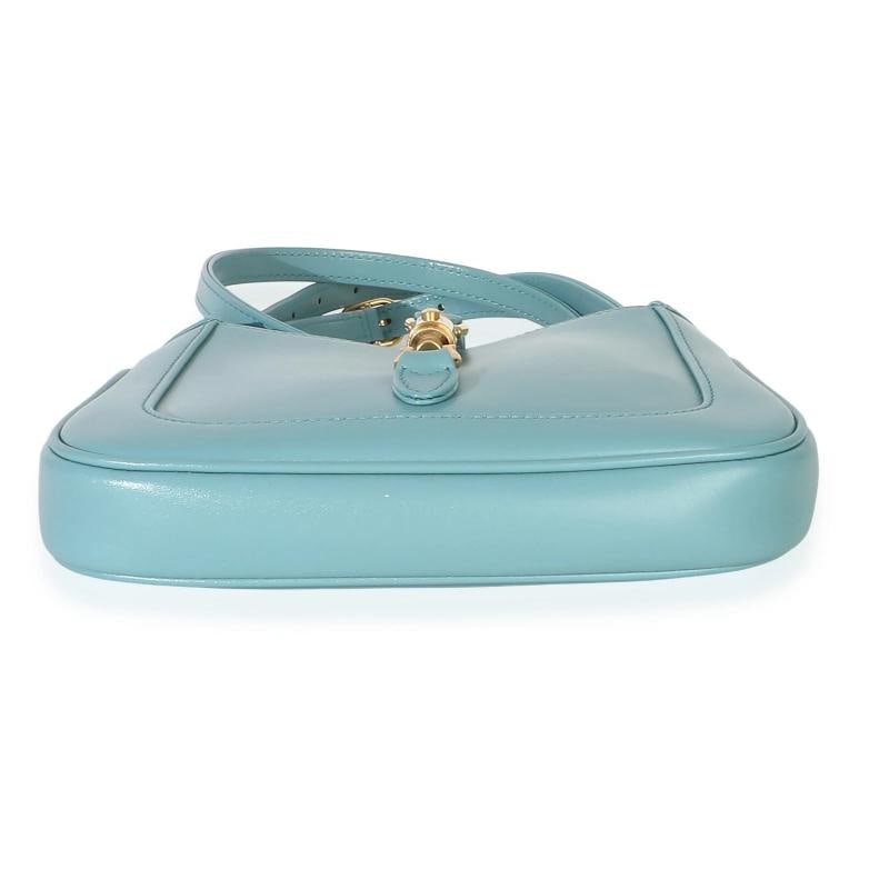 Gucci Dusty Azure Boarded Dyana Lux Calfskin Mini Jackie 1961 Hobo - 9