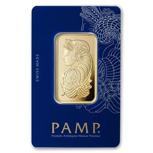 1 oz Gold PAMP Suisse Lady Fortuna VeriscanÃ‚Â® Bar with Assay .9999 Fine: Year: N/A,Shape: Bar,Precious Metal Content per Unit: 1 oz,Fineness: 0.9999,Denomination: N/A,Composition: Gold,Circulated/Uncirculated: Circulated,Certification: Uncertified,Brand: PAMP