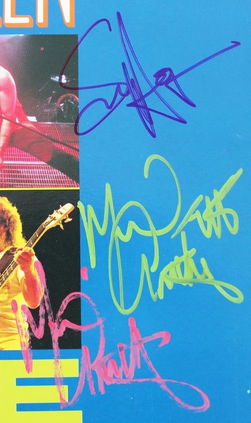 Van Halen (5) Authentic Signed Live Without A Net Laserdisc Cover W/Disk BAS - 2