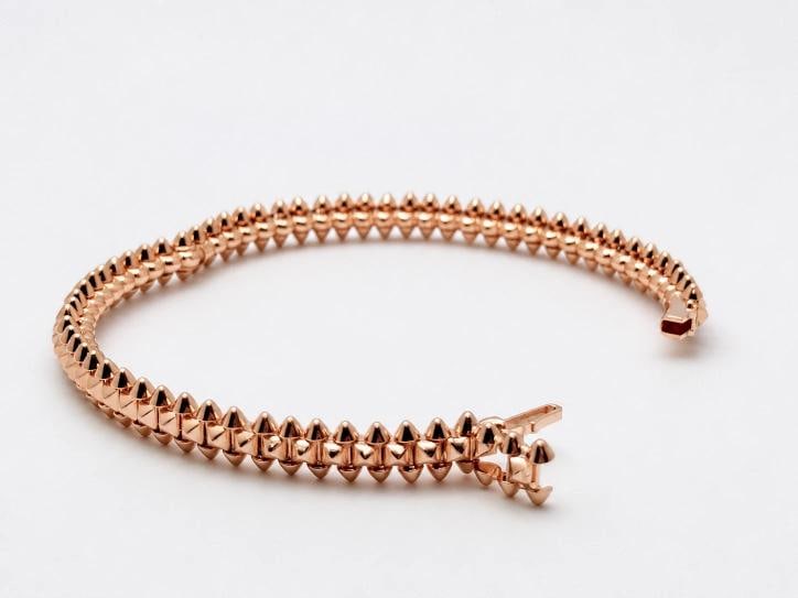 Clash de Cartier Bracelet Small Model 18k Pink Gold Box Receipt COA Size 17 - 11