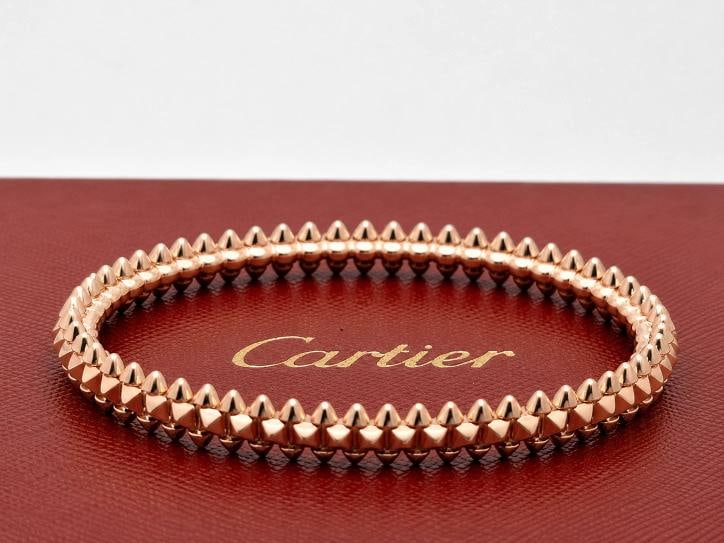 Clash de Cartier Bracelet Small Model 18k Pink Gold Box Receipt COA Size 17 - 12