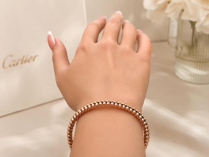 Clash de Cartier Bracelet Small Model 18k Pink Gold Box Receipt COA Size 17 - 13