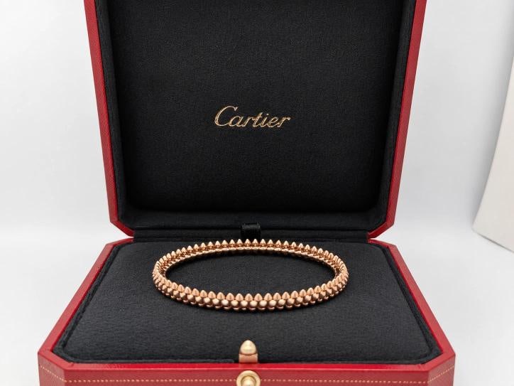 Clash de Cartier Bracelet Small Model 18k Pink Gold Box Receipt COA Size 17 - 2
