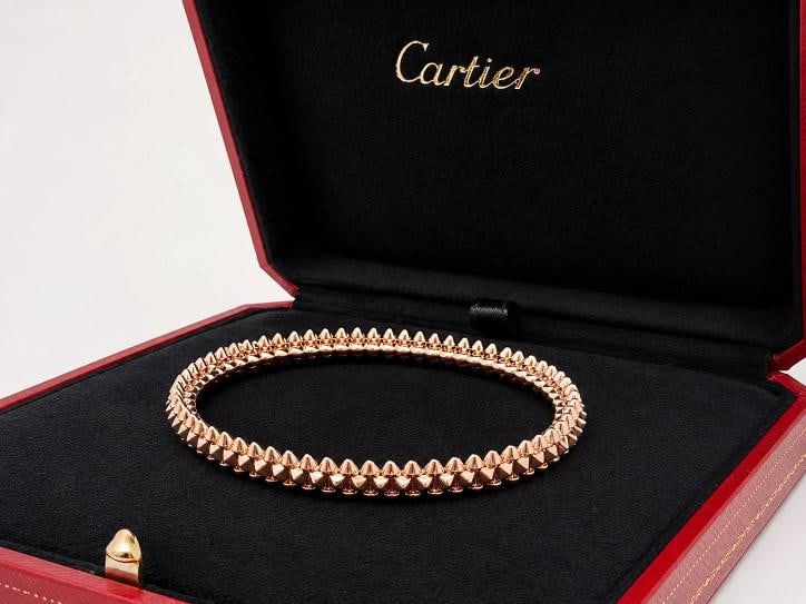 Clash de Cartier Bracelet Small Model 18k Pink Gold Box Receipt COA Size 17 - 3