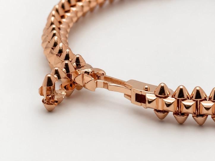 Clash de Cartier Bracelet Small Model 18k Pink Gold Box Receipt COA Size 17 - 9