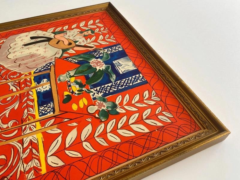 HENRI MATISSE RARE 1949 MOURLOT LITHO PRINT "FEMME AU LUTH" FRAMED EXHBT POSTER - 10
