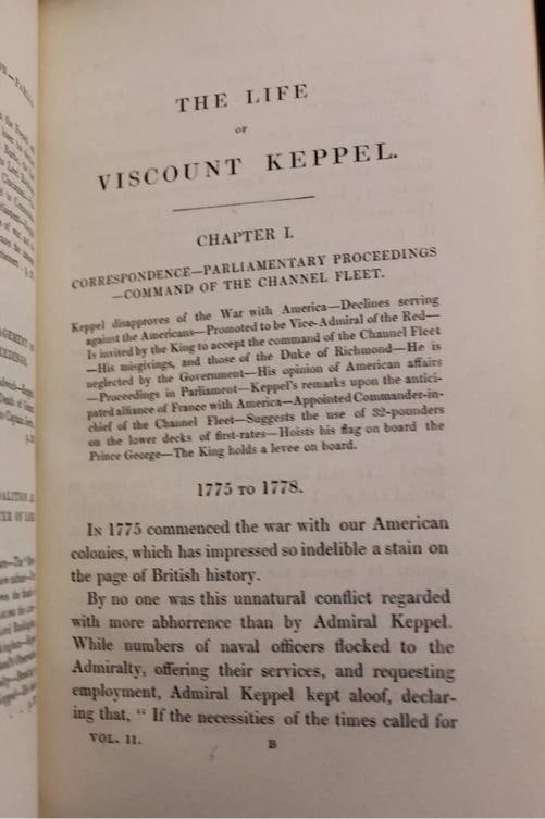 Thomas Keppel / Life of Augustus Viscount Keppel 1st Edition 1842 - 18