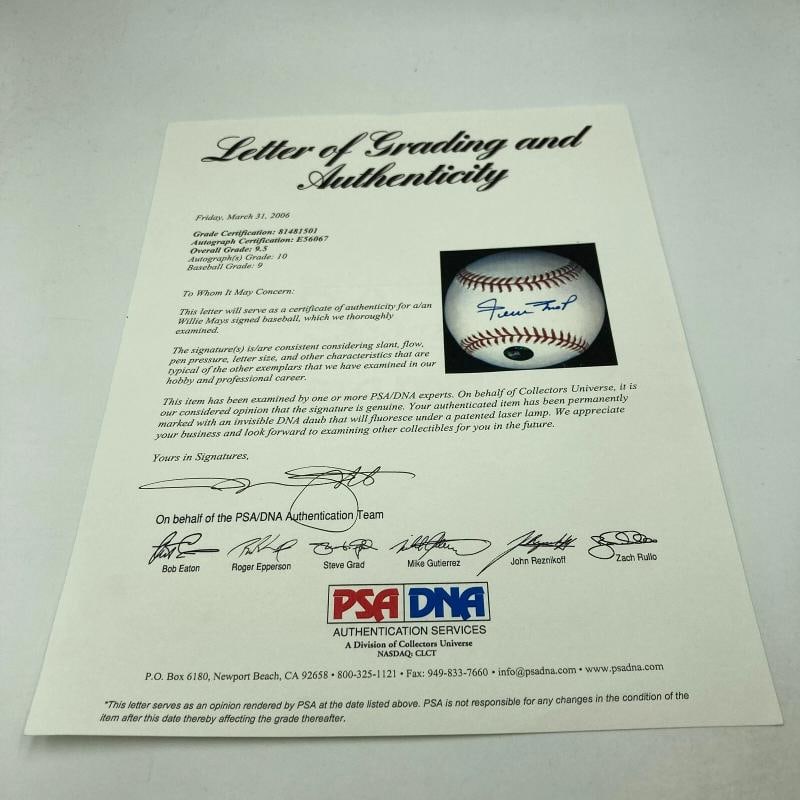 Willie Mays Signed Major League Baseball PSA DNA Graded 9.5 MINT+ - 6