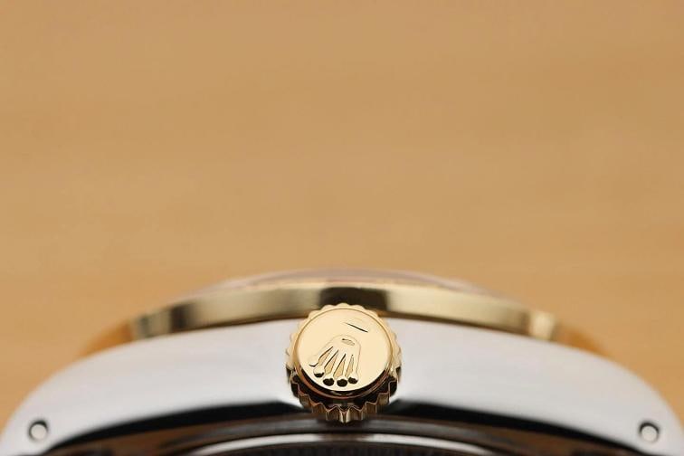 ROLEX LADIES DATEJUST 69173 RED VIGNETTE DIAMOND RUBY 18K GOLD STEEL WATCH - 9