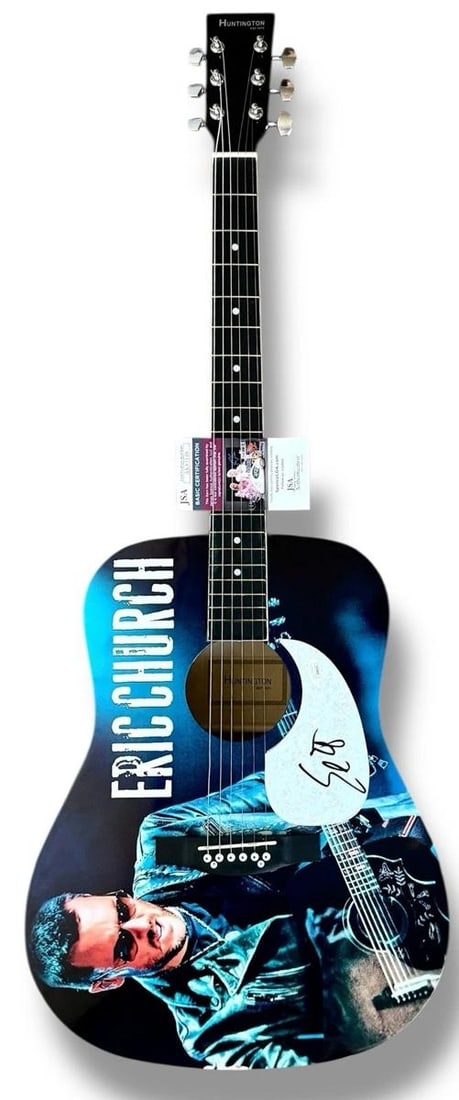 ERIC CHURCH Signed Guitar JSA COA Custom SPRINGSTEEN MY HOME TOWN - 3