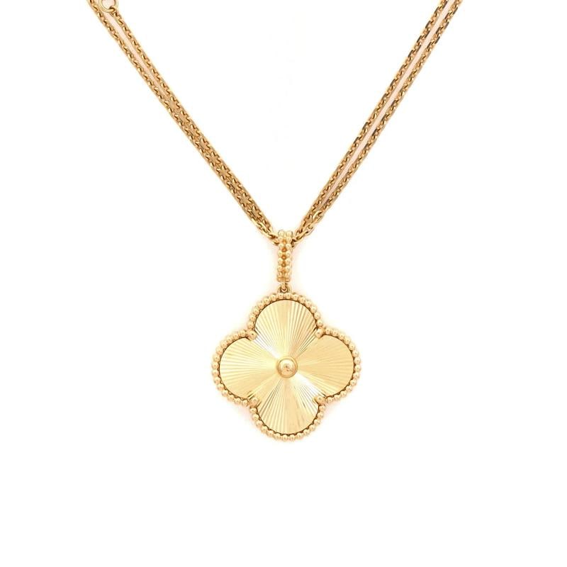 Van Cleef & Arpels Magic Alhambra Long Necklace Guilloche 18K Yellow Gold: Condition: Pre-owned - Good,Brand: Van Cleef & Arpels,Main Stone: Unknown,Metal: 18K Yellow Gold,Metal Purity: 18K,Style: Necklace,Type: Necklace,Color: Yellow Gold,Material: 18K Yellow Gold Condition
