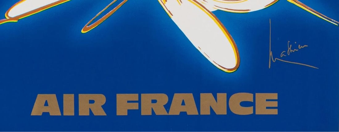 Original Vintage Poster - Mathieu G. - Air France - Italy - Aviation - 1967 - 2