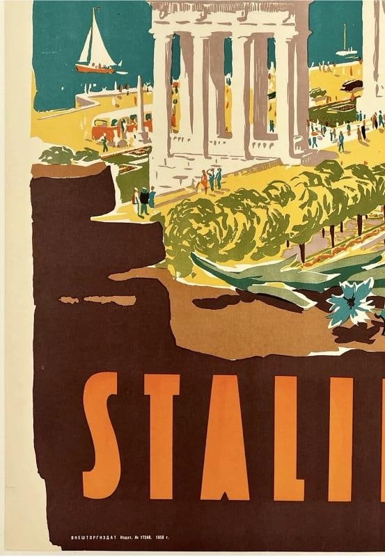 Original Vintage Poster STALINGRAD VISITEZ L'URSS Russia USSR Travel Tourism OL - 4