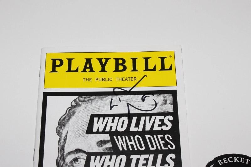 LIN-MANUEL MIRANDA SIGNED HAMILTON PUBLIC THEATER PLAYBILL PRE-BROADWAY BECKETT - 3
