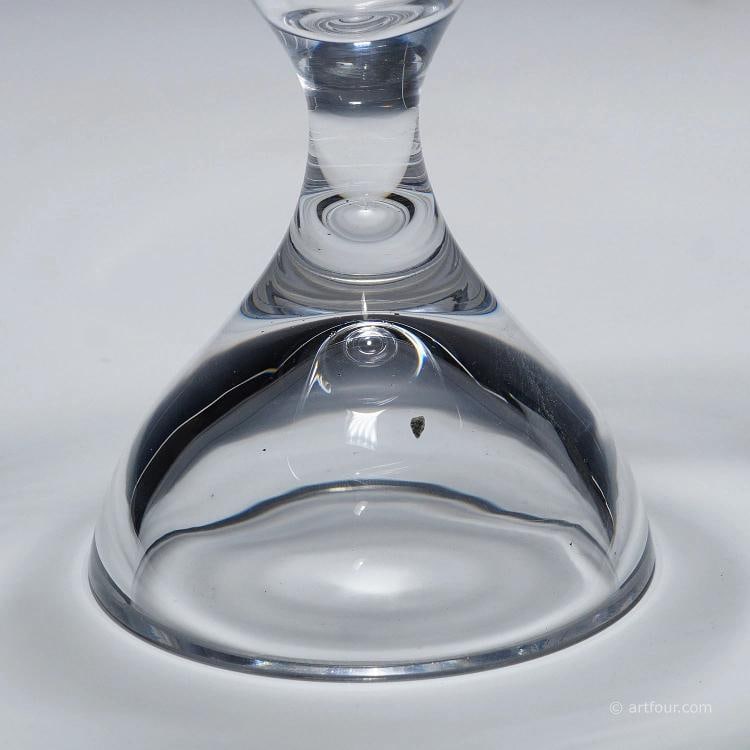 Footed Bowl with Feather Decoration by Vicke Lindstrand for Kosta 1950s - 7